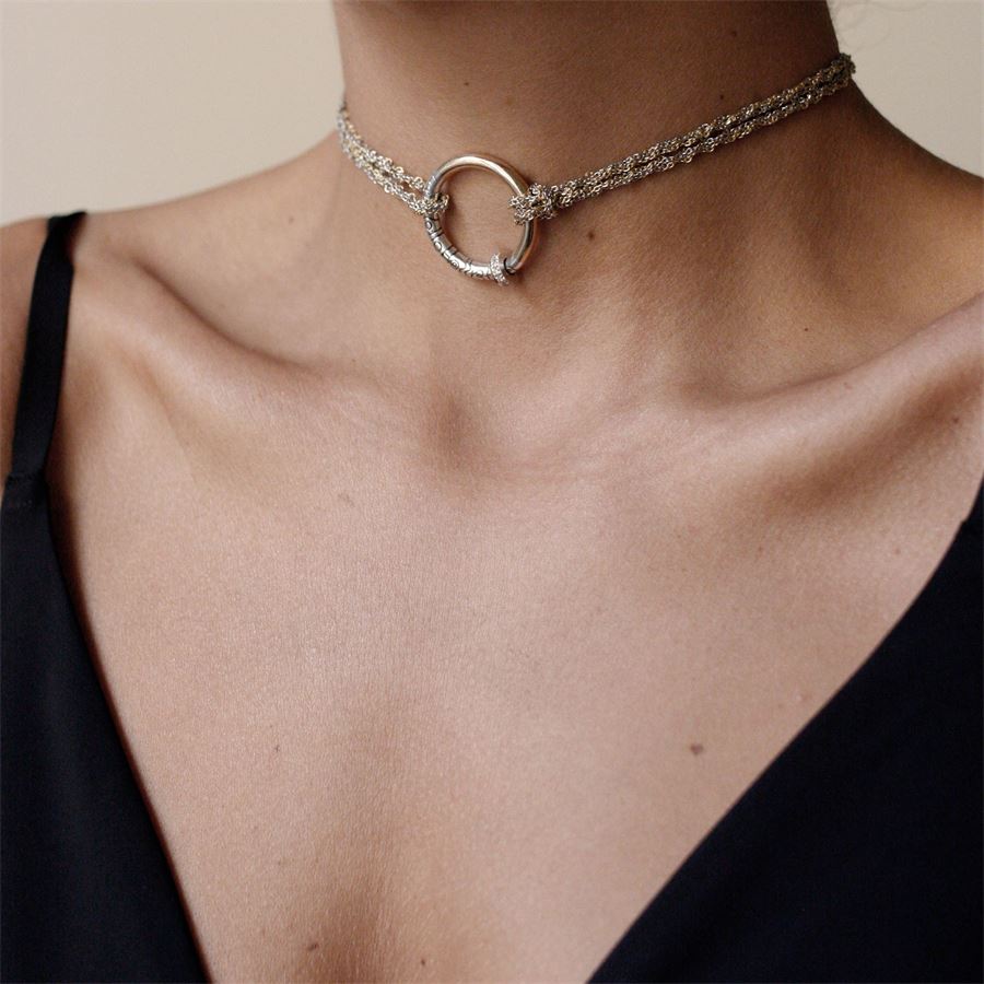 Collana|Choker 'Neon' bicolore NEON | CHOKER SUSTA BULLBIC BULL SQ6 BIA